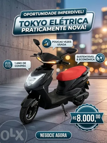 OPORTUNIDADE: Moto Elétrica Tokyo (Estado de Zero - Pouquíssimo Uso!)
