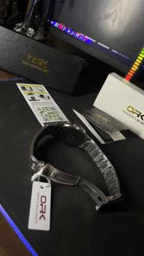 Opk Relógio Masculino Prata À Prova D'água