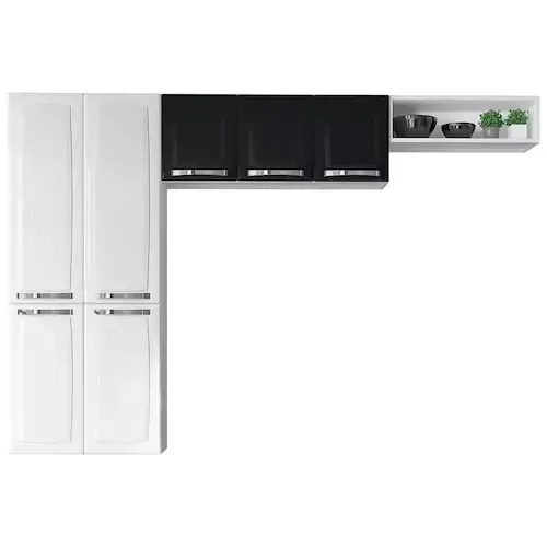 Kit Completo de Móveis para Casa - Cozinha + Sofá + Rack + Guarda-Roupa - R$ 6.500