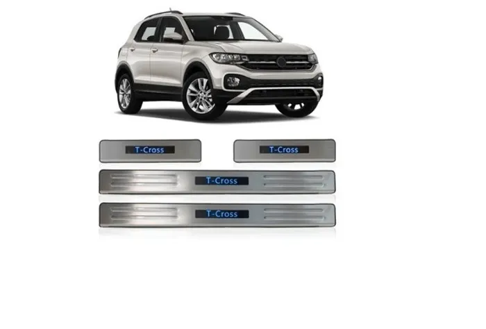 Kit Soleira Com LED De Porta VW T-Cross 2019 2020 2021 
