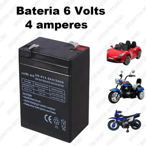 Bateria 6V 4ah Carro Moto Eletrica carrinho motinha