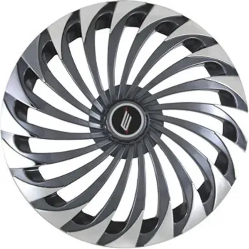 Jogo 4 Peças - Calota Aro 14 Twister Graphite / Silver - Elitte