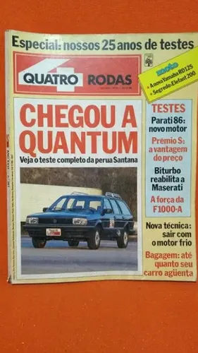 Revista Quatro rodas agosto 1985 / perua VW quantum