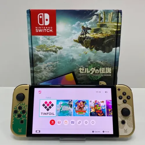 Nintendo Switch Oled Desbloqueado Zelda Tears of the Kingdom Edition Novo - FFSTOREGAMES