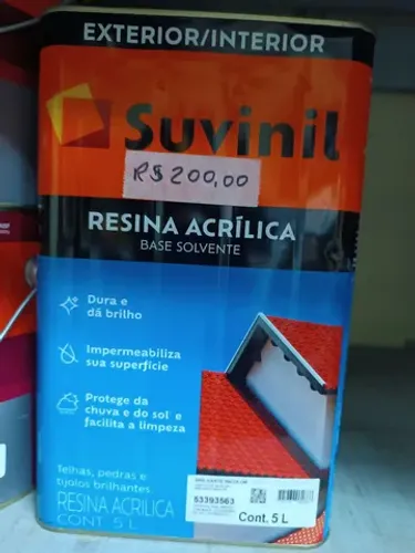 Tinta Resina Acrílica Suvinil 5 litros base solvente 