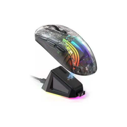 !Promoção!! Mouse Attack Shark X2 Pro - Preto Transparente - Tri-Mode
