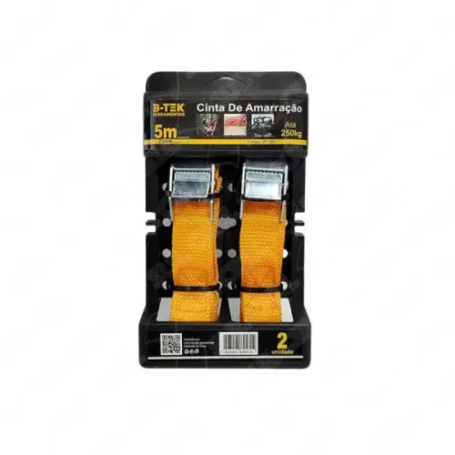 Cinta de Amarração 5m - 250kg - B-Tek - 2 Unidades