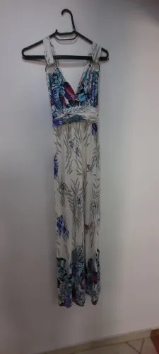 Vestido Longo de tecido floral