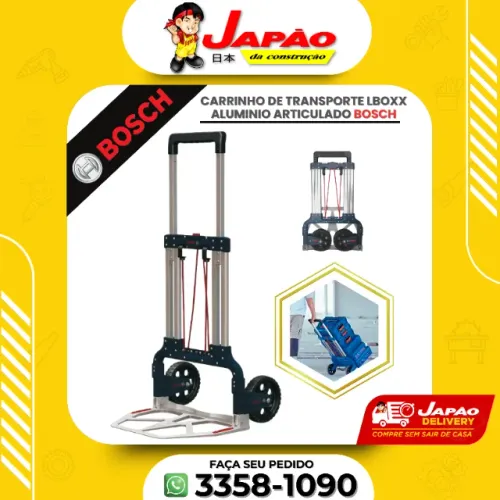Carrinho de Transporte Alumínio Articulado P/ Caixas L-Boxx Profissional Bosch