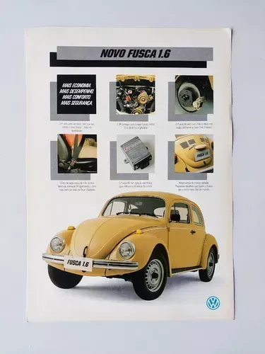 Fusca 1600 1984 - Catálogo Folheto Folder Prospecto Original