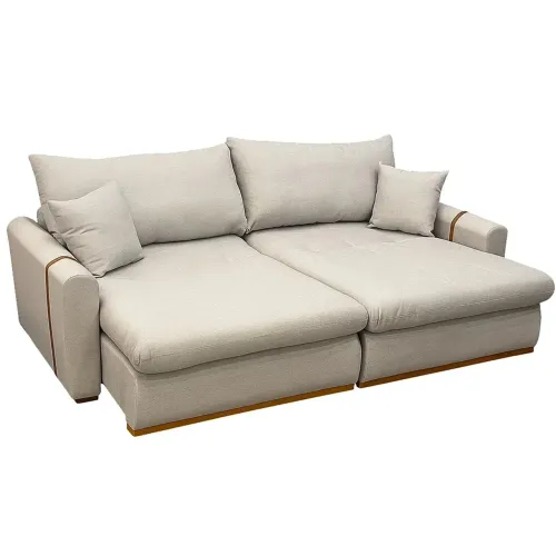 Sofá Cama 4 Lugares Retrátil Tecido Linho 230cm p765