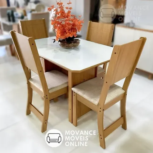 Conjunto Sala de Jantar 4 Cadeiras Nova