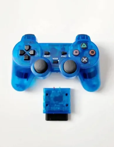 Controle para Playstation 2 (PS2) - Transparente Azul