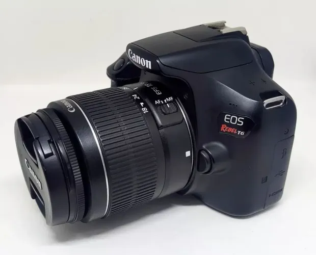 Câmera Canon EOS Rebel T6 com Lente 18-55 e Acessórios Originais