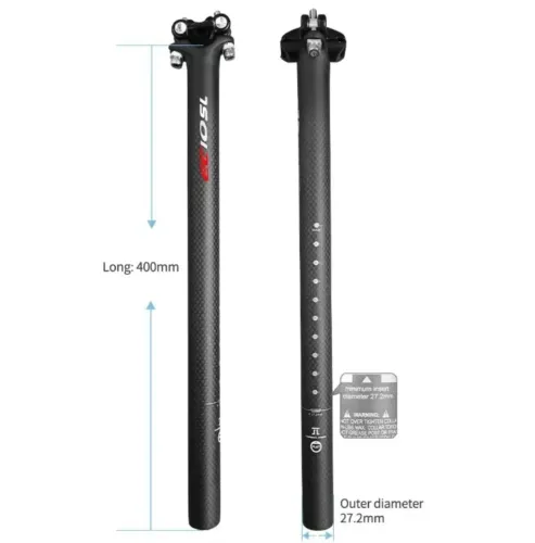 Canote fibra de carbono Eciosl 27.2X400mm