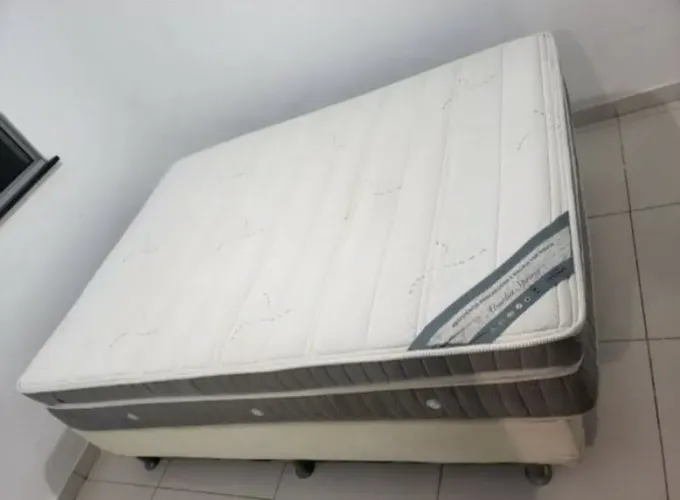 Cama box com colchão queen ortobom luxo aceito cartão e entrego