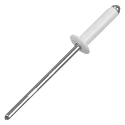 Rebite de Repuxo em Alumínio 4,0mm x 10mm Branco Pacote com 1000 peças Nove54