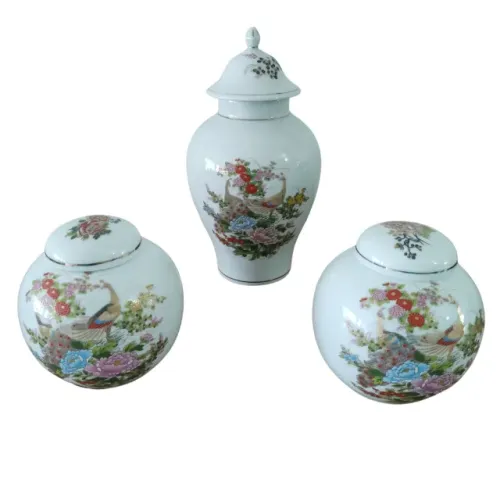 CONJUNTO POTES EM CERÂMICA CHINESA