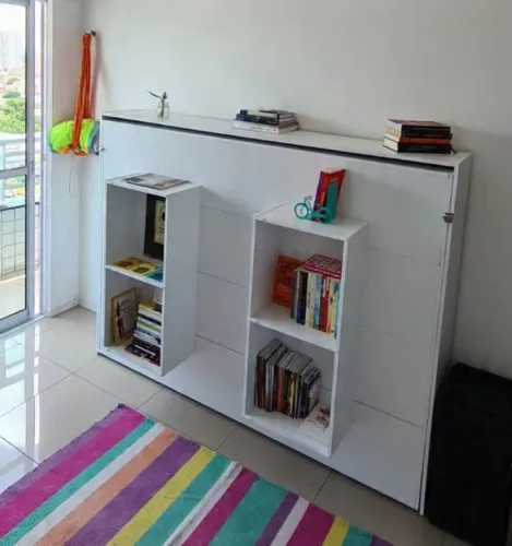 Cama de Casal Articulada em Estante (DESMONTADO) com Colchão