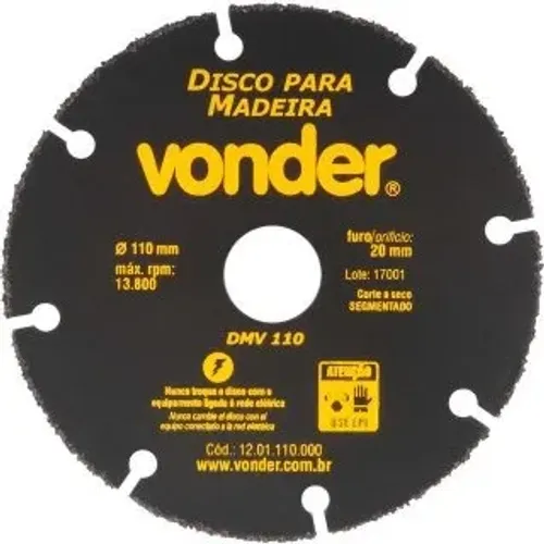 DISCO P/MADEIRA VONDER 110MM 