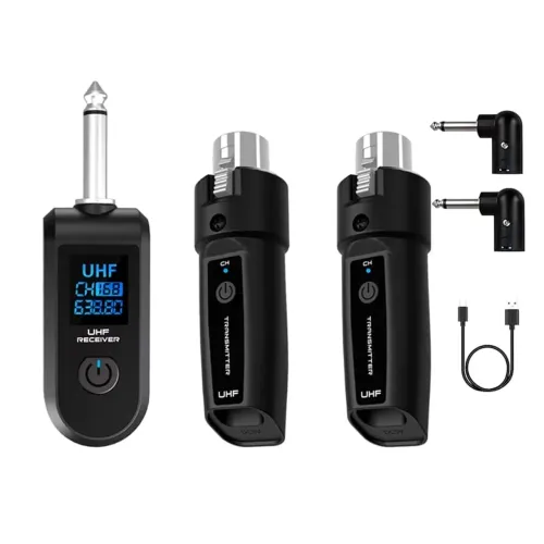 Sistema de Microfone Sem Fio UHF para Guitarra/Violão/Bateria