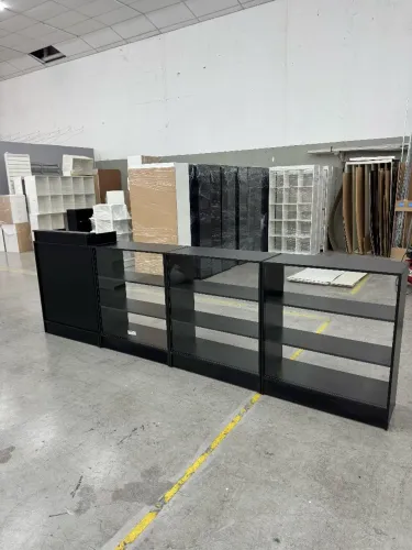 Balcão caixa e balcões vitrines MDF 