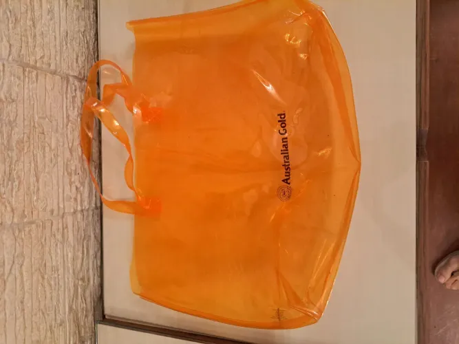 Bolsa de Praia Transparente Laranja Australian Gold