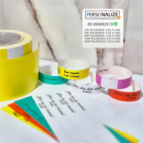 Pulseiras personalizadas para festas eventos