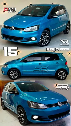 Roda Volkswagen Polo Gts aro 15 diamantada com preto novas