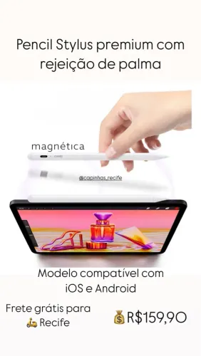 Caneta stylus para ipad palm rejection