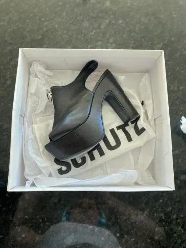 Tamanco Schutz n36 Couro Preto