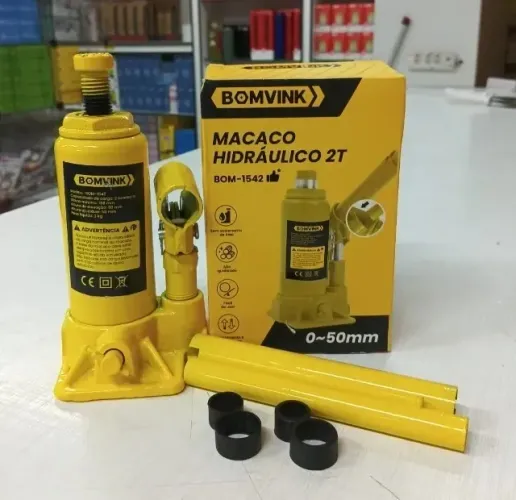 Macaco Hidraulico Tipo Garrafa 2 Tonelada Bomvink BOM-1542