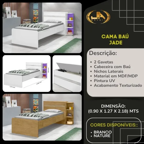 Cama Baú Jade