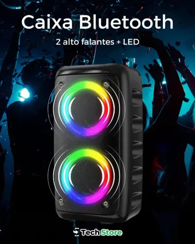 Caixa de som KTS leds Wireless Speaker