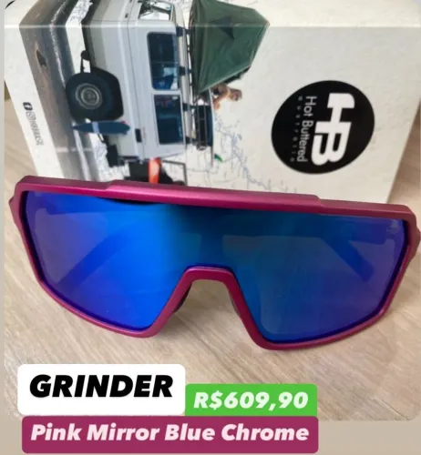 Óculos Ciclismo Grinder Pink Mirror Blue Chrome