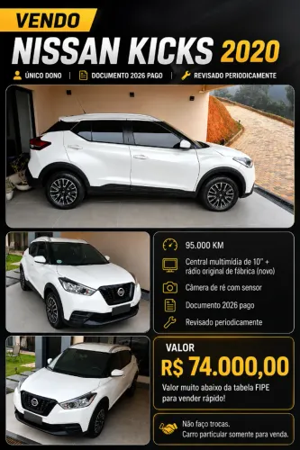 Nissan Kicks S Direct 1.6 16V Flex 5P Aut.(pcd) 2020