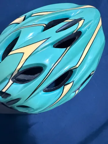 CAPACETE TSW COR VERDE COM BEGE