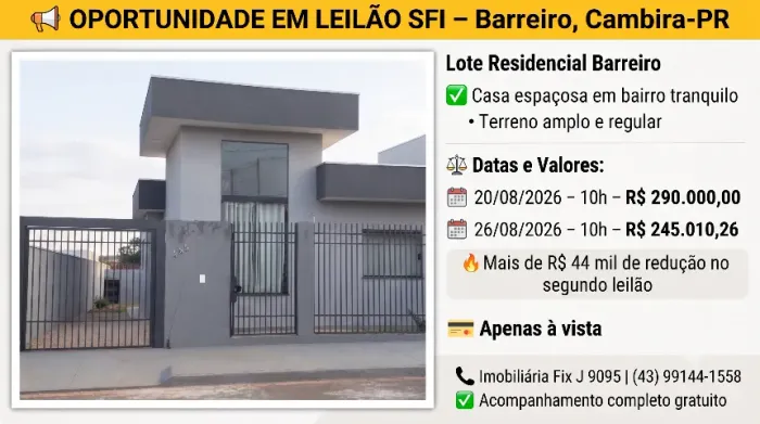 Oportunidade facilitada ? Casa no Barreiro, Cambira - PR, 3 quartos, 286,28m² | Le
