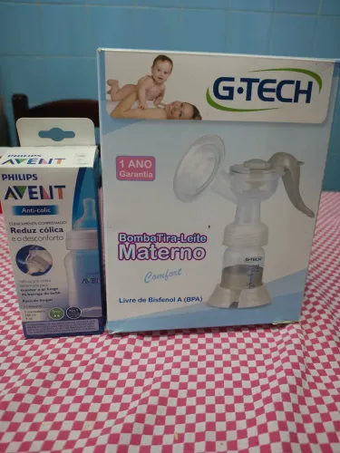 Mamadeira Avent +bomba tira leite G-tech 