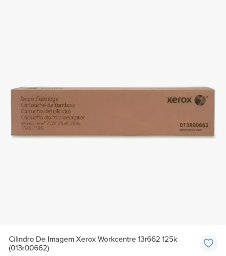 CILINDRO DE IMAGEM XEROX WORKCENTRE 7535/7845/7855 13R662 (013R00662) 125k<br>