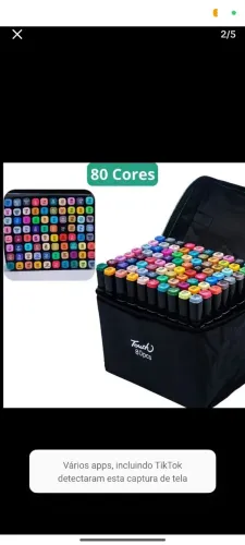 Kit 80 cores de canetinha