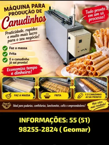 Máquina para PRODUÇÃO de CANUDINHOS.