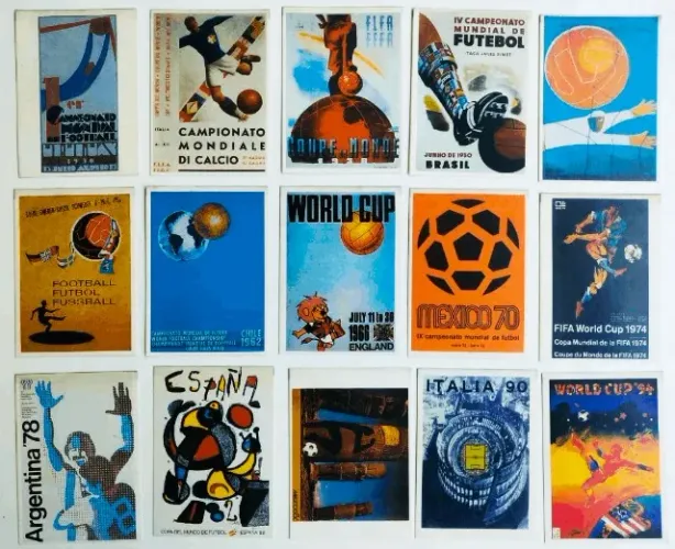 Cards Copa do Mundo - 1930 - 1994 - raridade - Revista Placar
