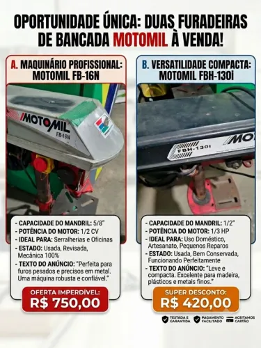Vendo furadeiras de bancada