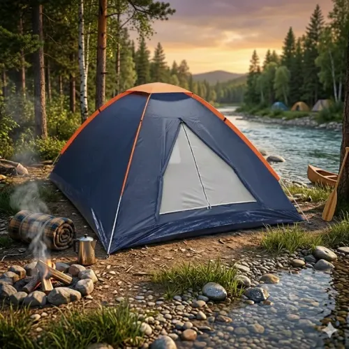 Barraca de Acampamento 2 Pessoas com coluna d'água de 600mm 