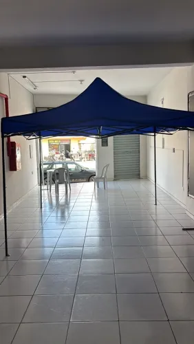 Tenda Gazebo Sanfonada 3x3m Azul Impermeável - Articulada com Bolsa