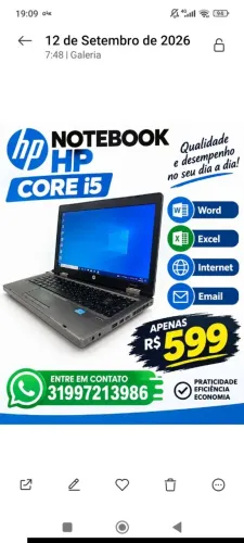 NOTEBOOK R$599-CORE i5- PROMOÇÃO 13/09/26- CCO INFORMÁTICA