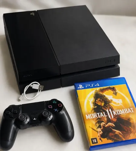 ? PS4 FAT 500GB + Controle + Bloodborne | REVISADO