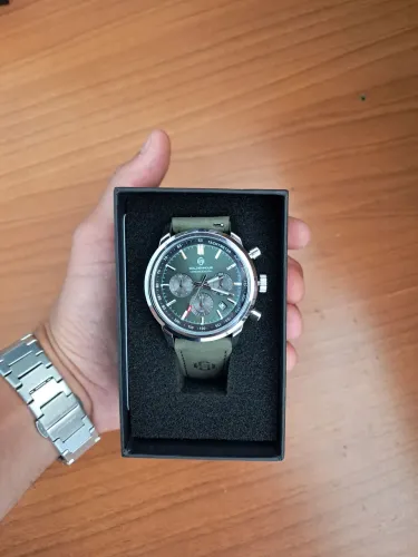 Relógio masculino Goldenhour verde estilo militar