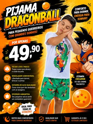 Pijamas Infantil de Personagens animados 